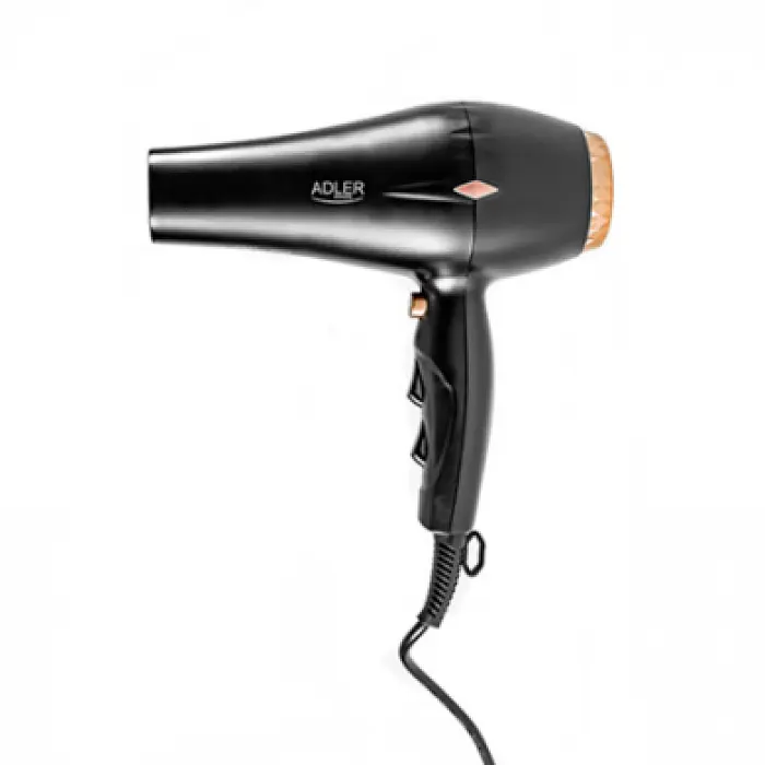 Фен Adler AD 2244, 2000 Вт диффузор концентратор 2 скорости петля для подвешивания компактный 1 шт. черный (33705-IS) - фото 2