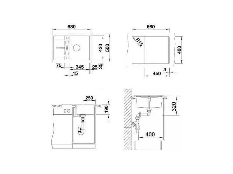 Кухонная мойка Blanco Metra 45 S Compact (519561) Anthracite - фото 2