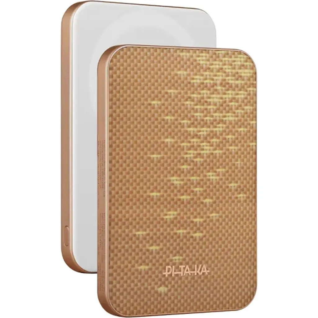 Зовнішній акумулятор Pitaka Aramid Fiber Magnetic 5000mAh 20W Golden Glint (PBQ2506) [161463] - фото 2