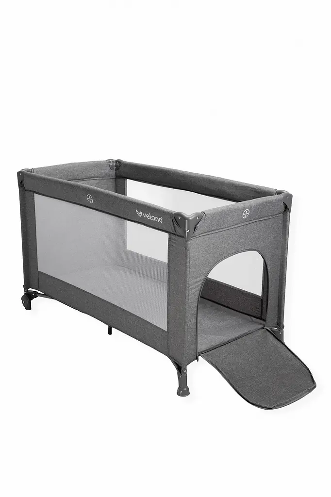 Ліжко-манеж дитяче VELANO Flexi, grey - фото 3