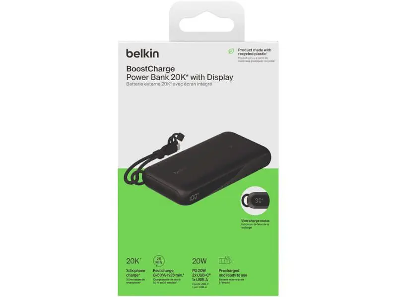 Внешний аккумулятор (павербанк) Belkin Boost Charge 20000 mAh Black (BPB028HQBK) - фото 8