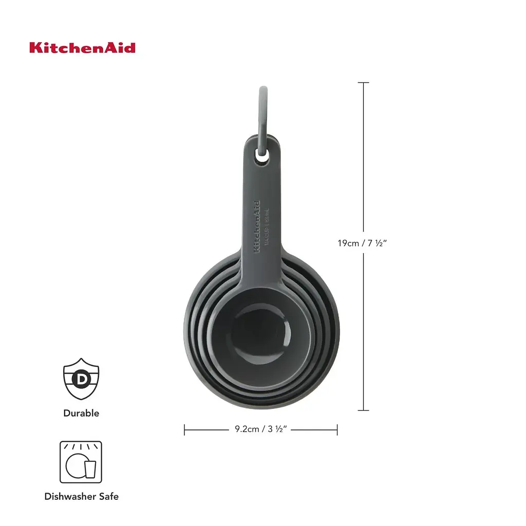 Набір мірних ковшиків KitchenAid Coreline 4 шт сірі (KQG058OHCGG) - фото 2