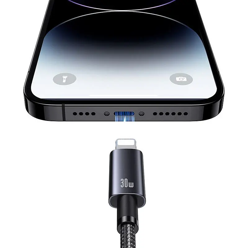 Кабель Usams US-SJ662 USB-C to Lightning 30W 3A 1.2m Tarnish (SJ662USB01) [138986] - фото 4