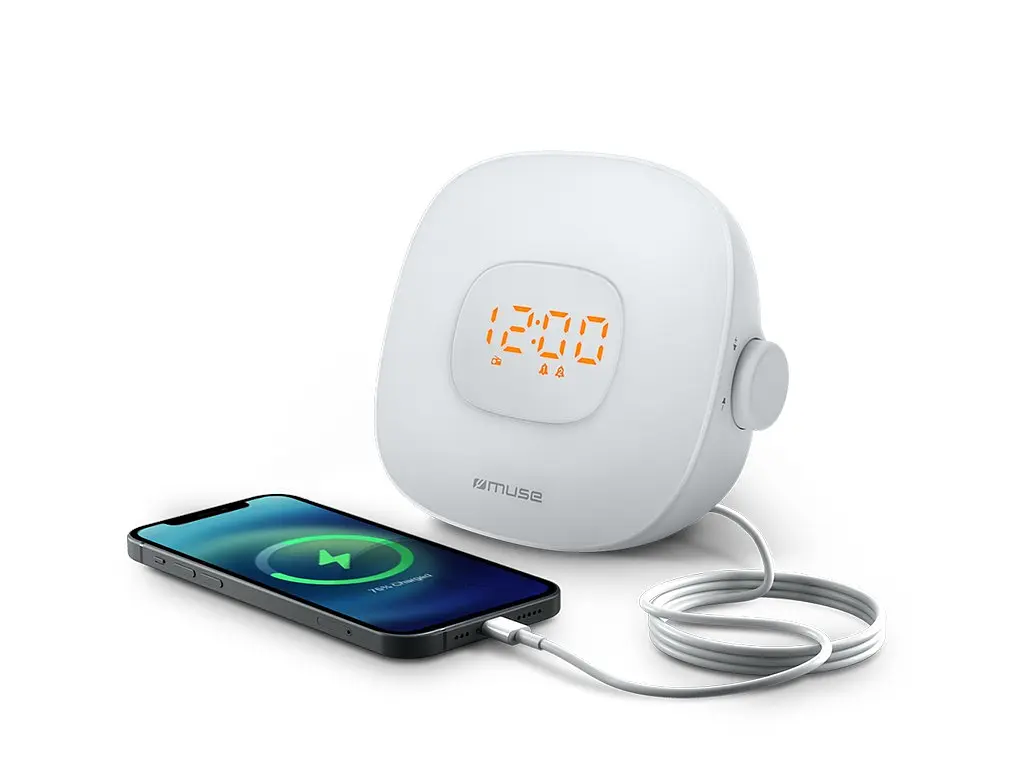Радіо-годинник з USB білий Muse ML-198 CR - фото 3