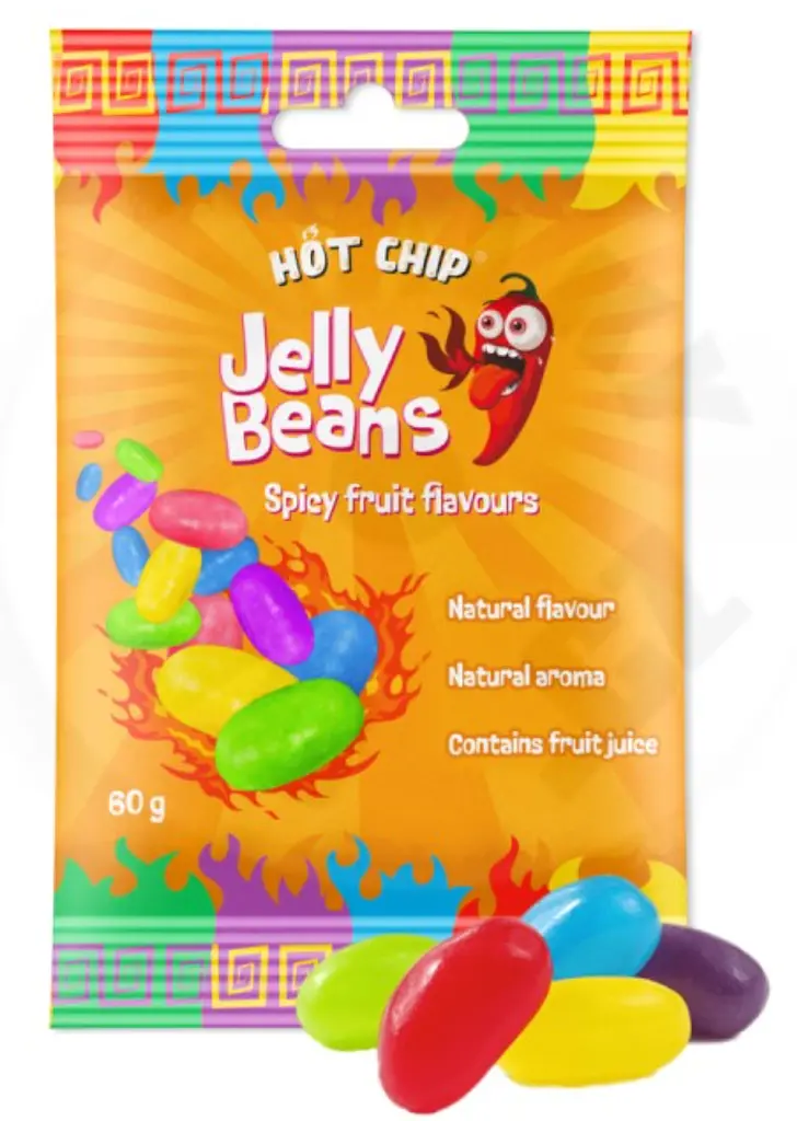Драже HOT CHIP Jelly Beans Spicy Fruit 60г - фото 3