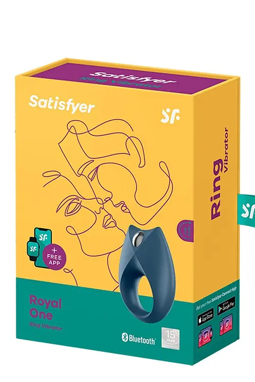 Ерекційне кільце зі смарт-керуванням Satisfyer Royal One, 7.5х3.2 см (синій) - фото 2