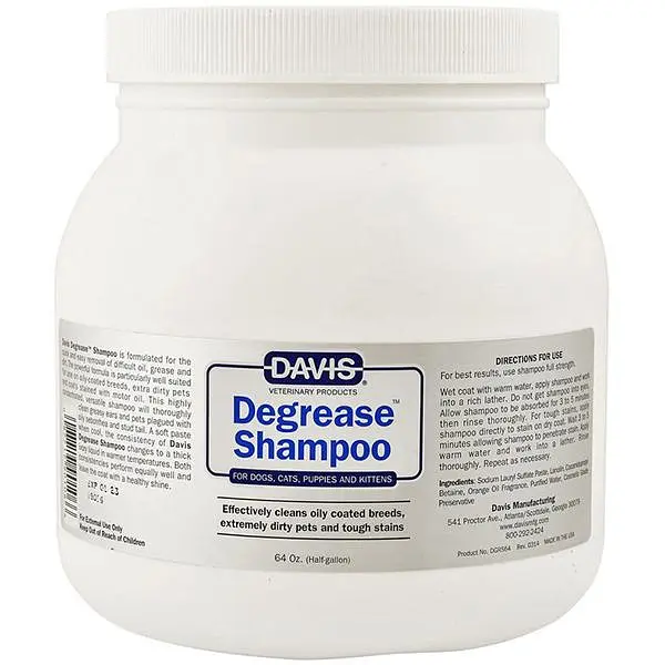 Знежирювальний шампунь Davis Degrease Shampoo Девіс Дегріс для собак і котів 1.89 л (DGRS64)