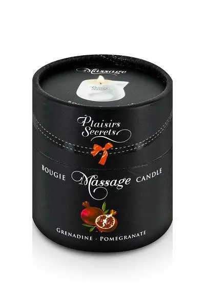 Масажна свічка Plaisirs Secrets Pomegranate з ароматом стиглого граната в подарунковій упаковці, 80 мл - фото 3