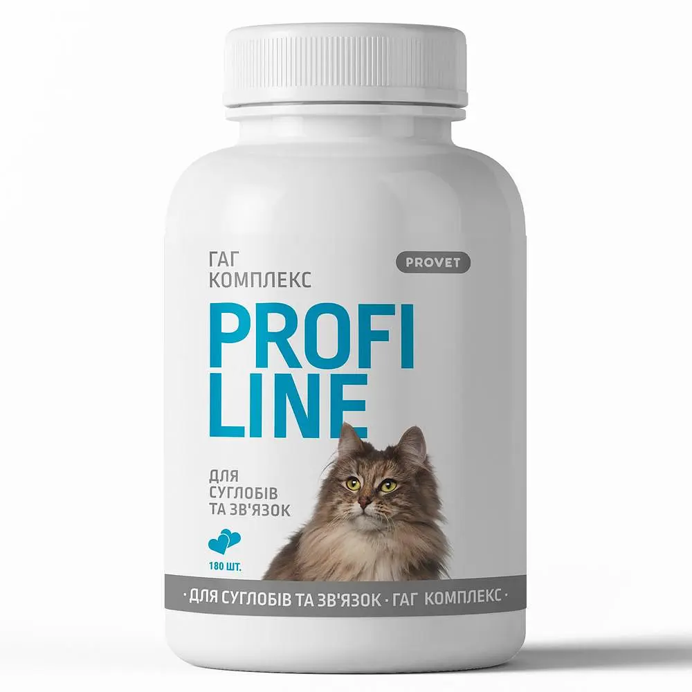 Вітаміни Provet PROFILINE для котів ГАГ комплекс для суглобів та зв'язок 180 таб, арт PR243159