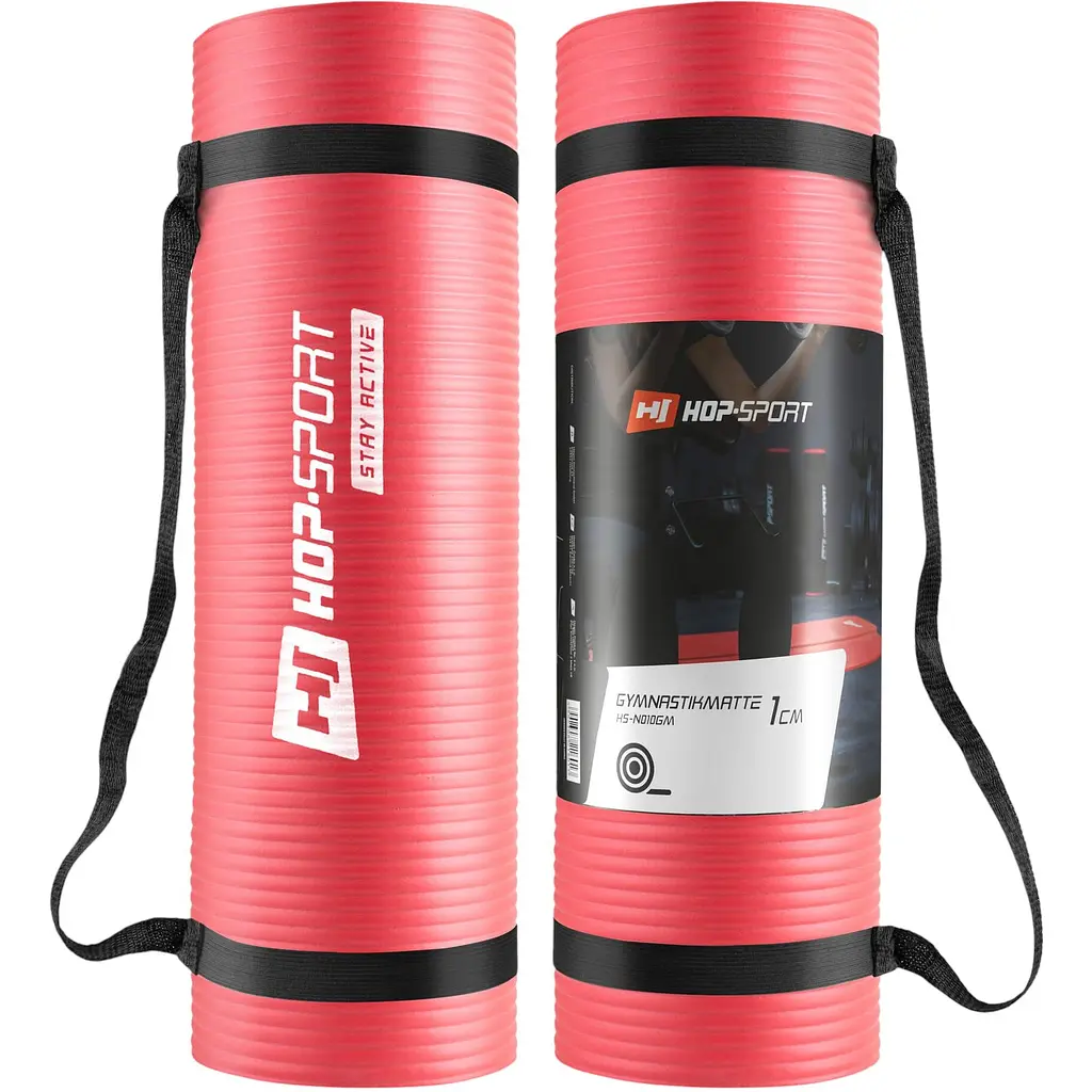 Мат для фітнесу та йоги Hop-Sport HS-N010GM 1 см червоний - фото 5