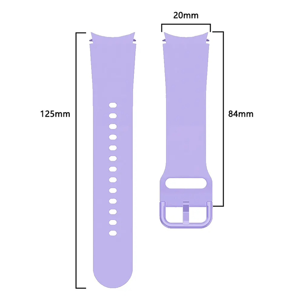 Ремінець силіконовий BeWatch H2 для Samsung Galaxy Watch 4/5/6 Бузковий (0139324) - фото 3