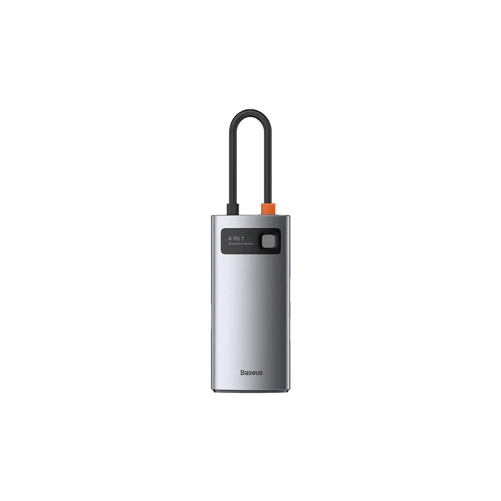 Концентратор Baseus Metal Gleam Series 4-in-1 Multifunctional Gray (CAHUB-CY0G) - фото 2