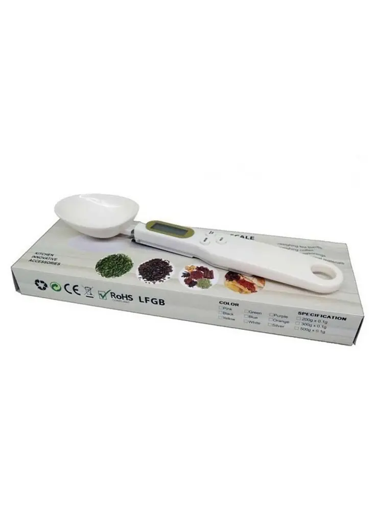 Електронна мірна ложка-ваги Digital Spoon Scale 23х6х2 см біла  - фото 5