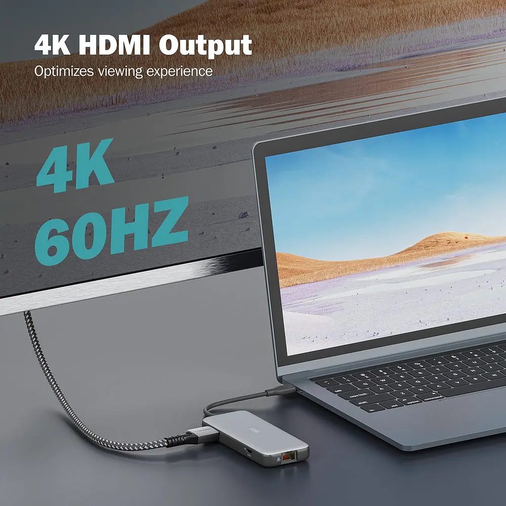 Кардрідер док-станція USB-C HDMI/2xUSB-A/USB-C/SD/MicroSD/RJ54 Digitus70914 - фото 6