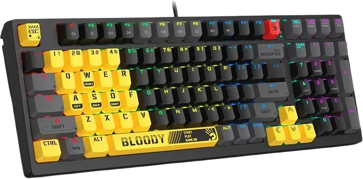 Клавіатура A4Tech S98 Bloody Sports RGB Lime Black - фото 2