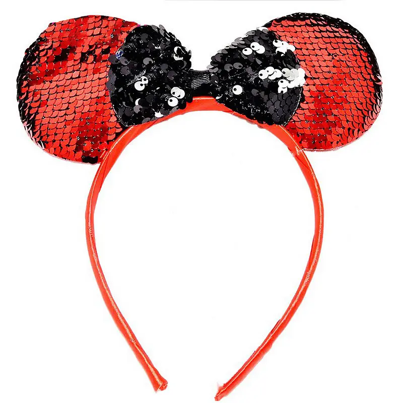 Набор ободков для волос La-beauty «Микки» 0106-264 с ушками в пайетках, 6 штук - фото 2