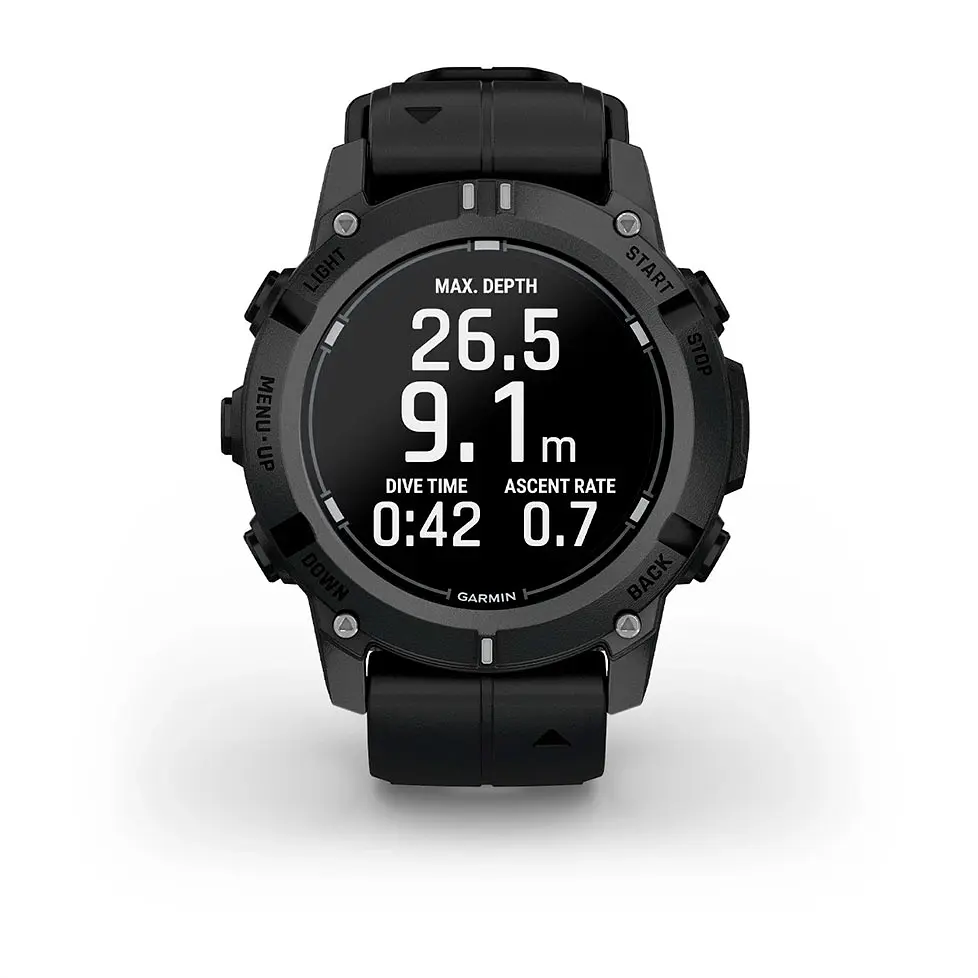 Смарт-годинник Garmin Descent G2 Black with Black Silicone (010-02986-13) - фото 7