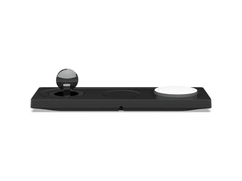 Мережевий бездротовий зарядний пристрій Belkin BOOST CHARGE PRO 3-in-1 Wireless Charging Pad with MagSafe Black (HPU72, WIZ016vfBK) - фото 3