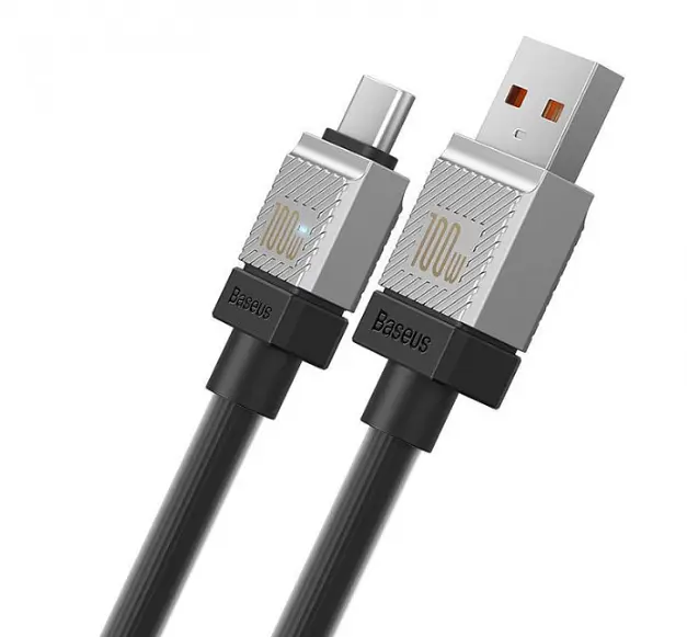 Кабель Baseus CoolPlay Series Fast Charging Cable USB to Type-C 100W 1m CAKW000601 Black - фото 2