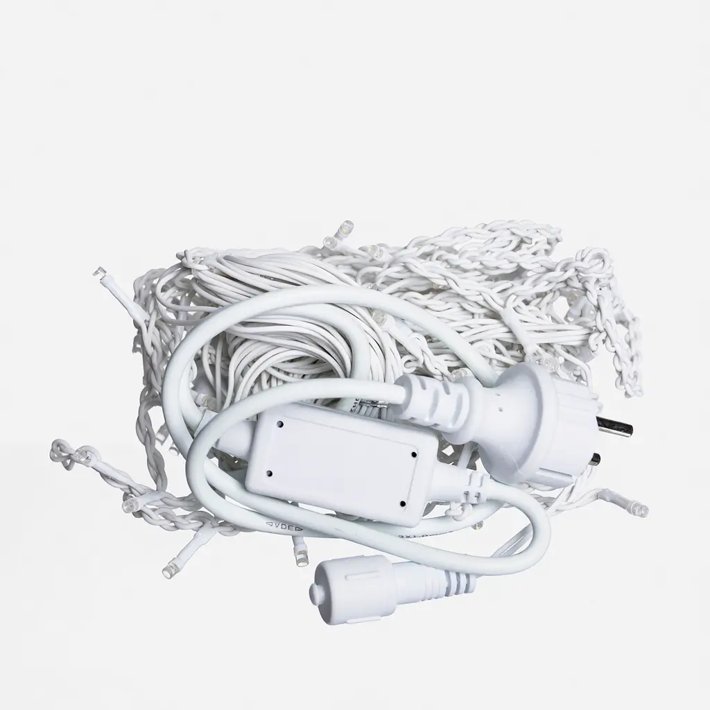 Новорічна гірлянда вулична Бахрома GarlandoPro 6 м 105 LED білий провід Синє світло 6МWBL - фото 5