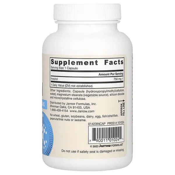 Інозитол (B-8) Vegan Inositol 750 mg 100 Veggie Capsules Jarrow Formulas vit0005887 - фото 2