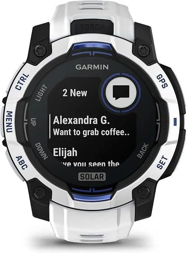 Смарт-часы Garmin Instinct 3 45mm Solar Whitestone with Whitestone Band (010-02934-03) - фото 6