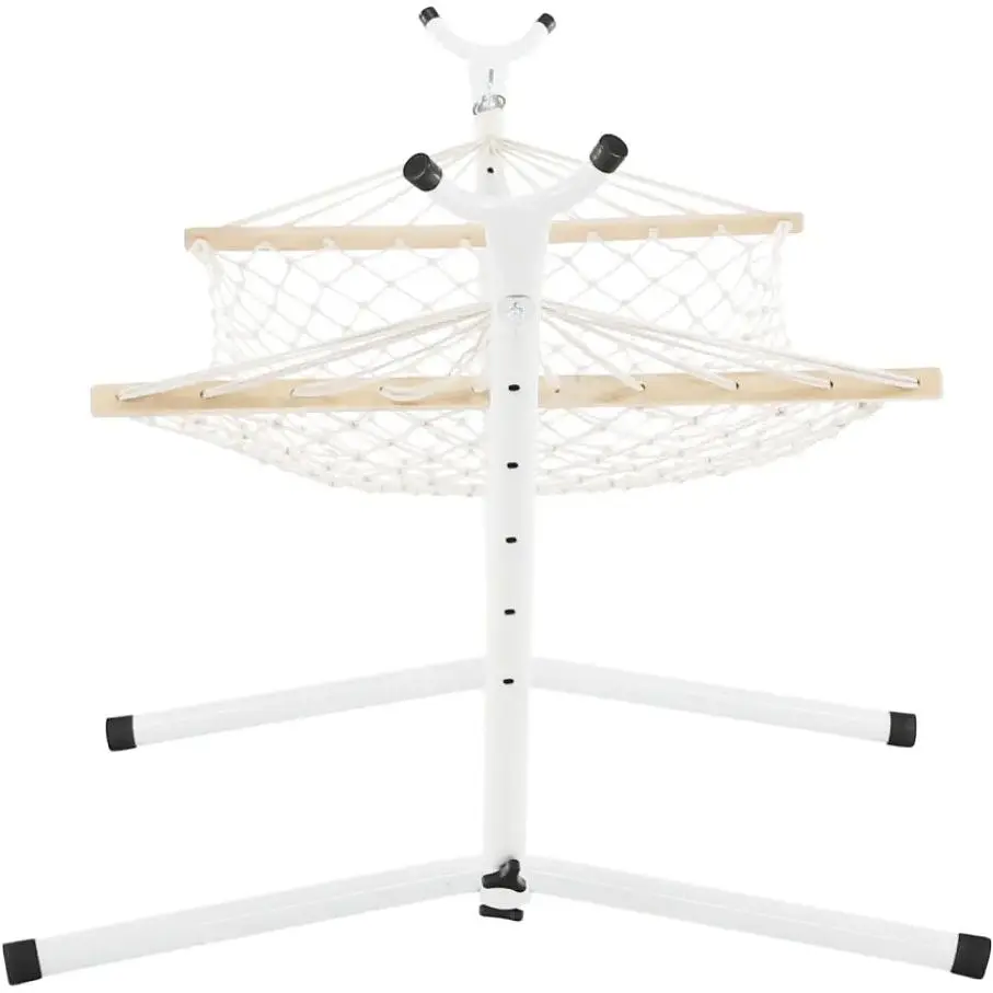 Гамак плетеный Jumi Garden с планкой белый - фото 7