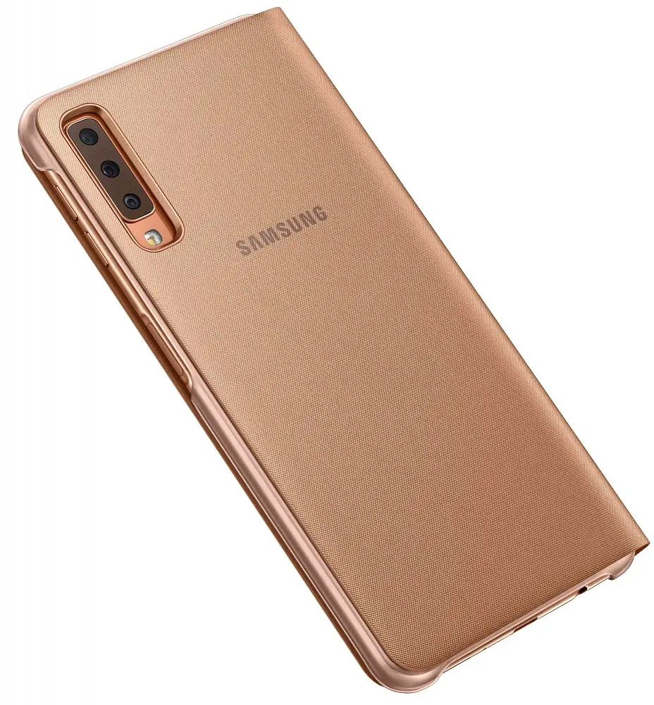 Чохол-книжка Samsung Wallet Cover для Samsung Galaxy A7 2018 SM-A750 Gold (EF-WA750PFEGRU) - фото 3