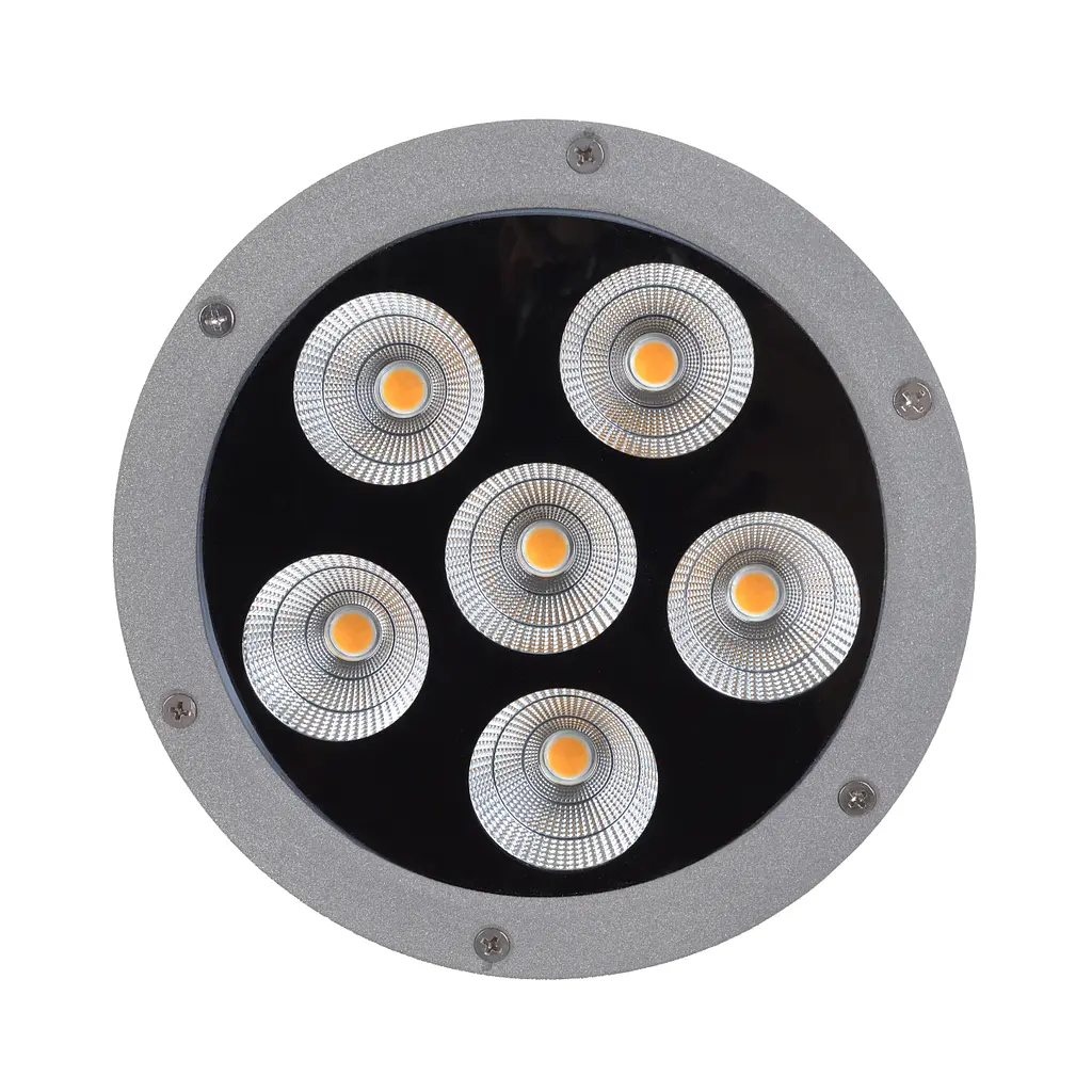 Круглий Світильник Brille для саду AS-15 6*7W WW IP65 GY - фото 3