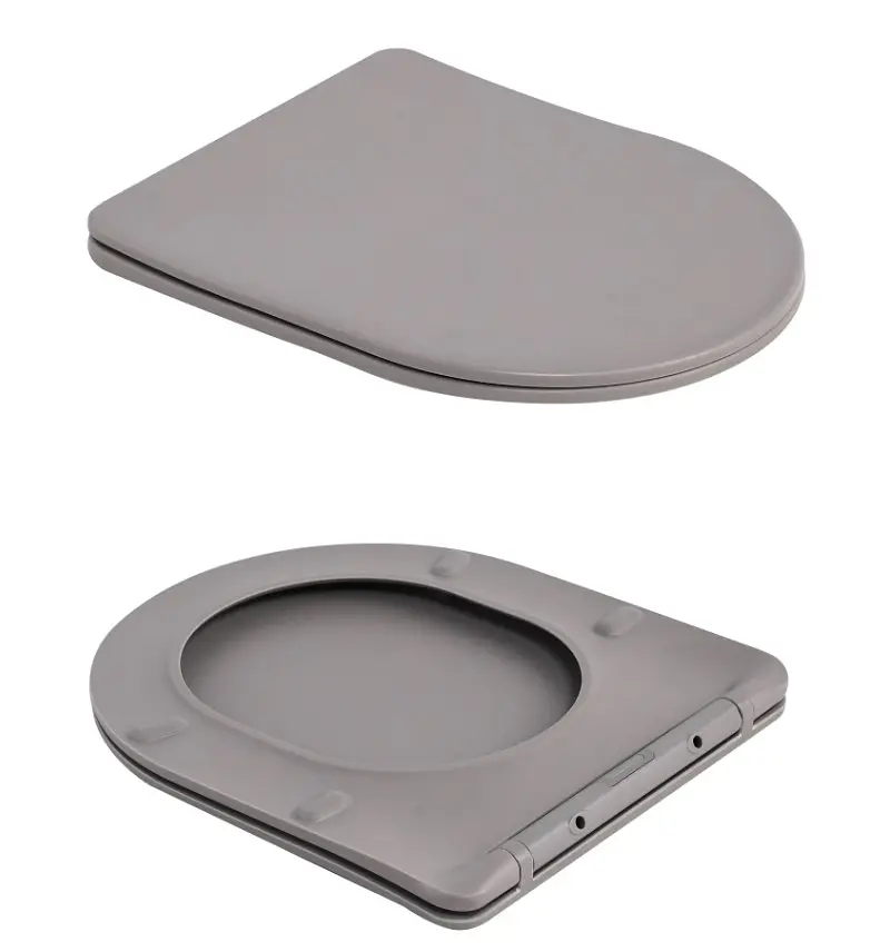 Унітаз підвісний Qtap Robin Ultra Quiet, Stone grey, з сидінням Slim Duroplast / Soft-close / Quick Release QTROB26SG48996 - фото 7