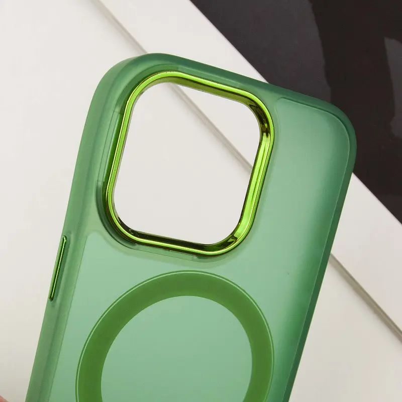 Чохол TPU+PC Lily with MagSafe для Apple iPhone 15 Pro (6.1) Army Green - фото 5