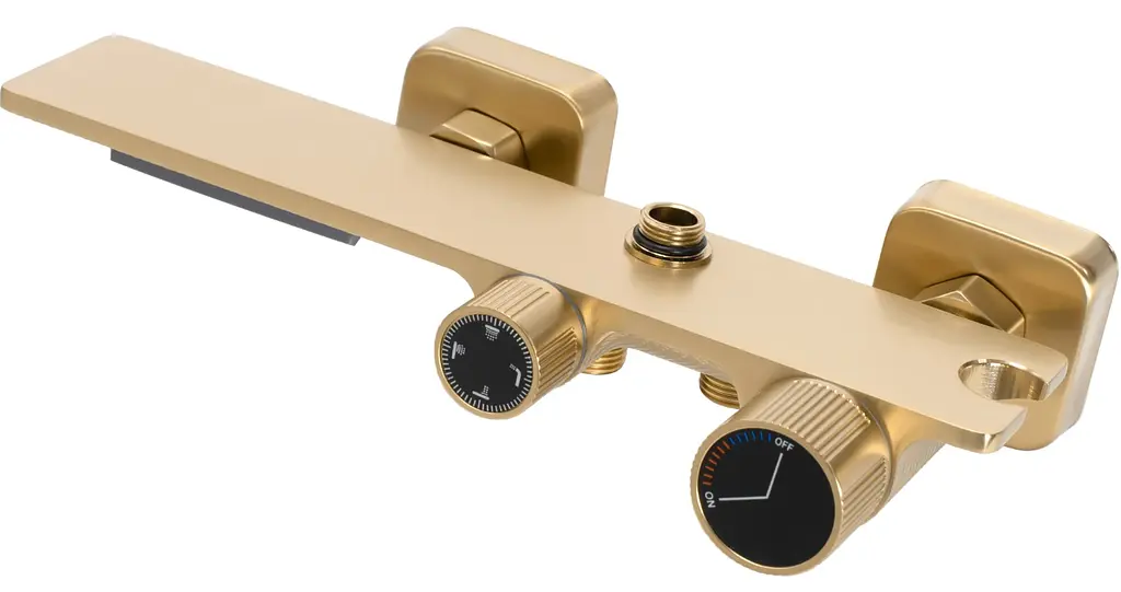 Душова система Rea Helix brushed gold з виливом REA-P6621, Золотий - фото 2