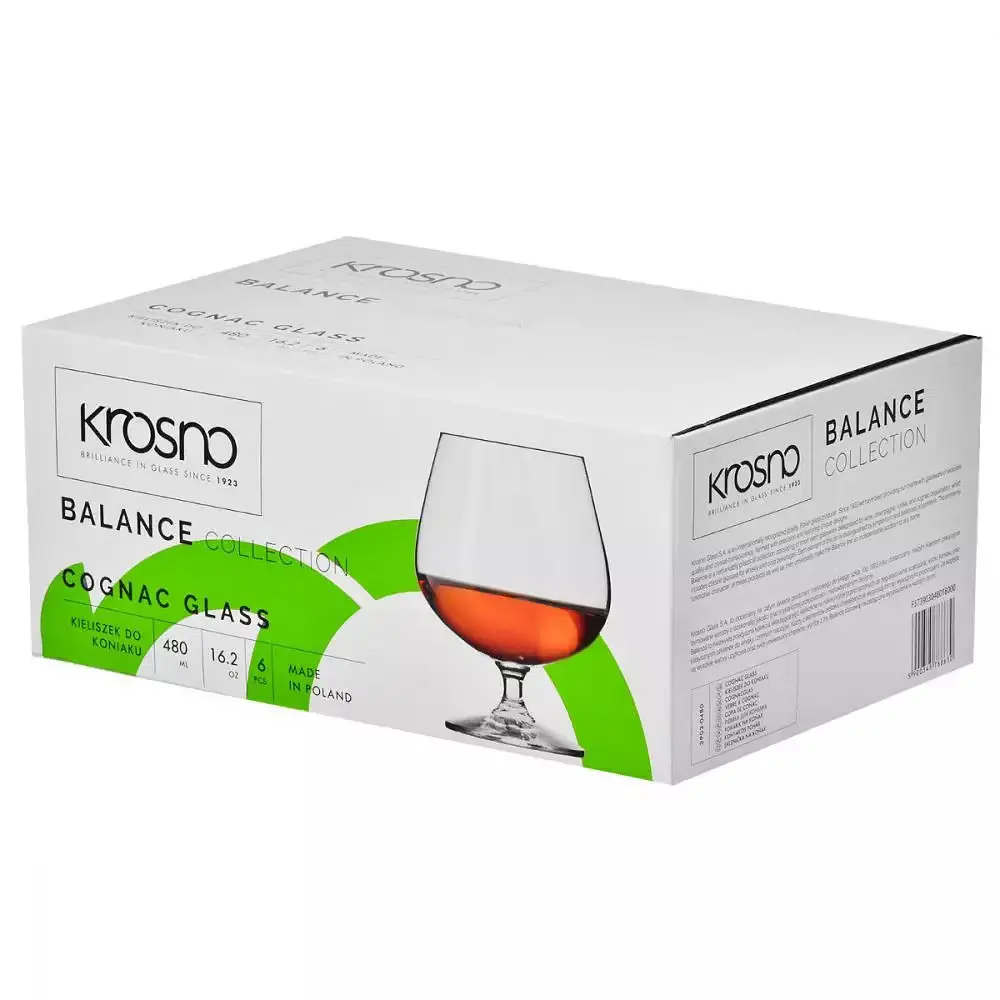 Уценка. Набор бокалов для коньяка Krosno Balance, 480 мл, 6 шт. (788630) - фото 3
