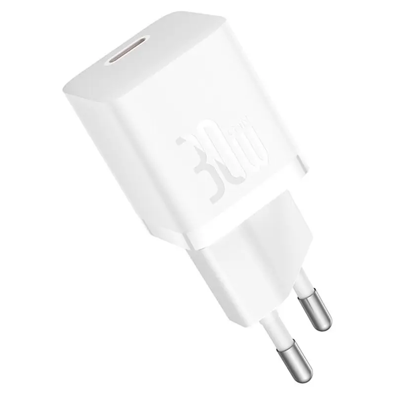 МЗП Baseus GaN5 Fast Charger (mini) PD30W (1USB-C) (CCGN070) White - фото 3