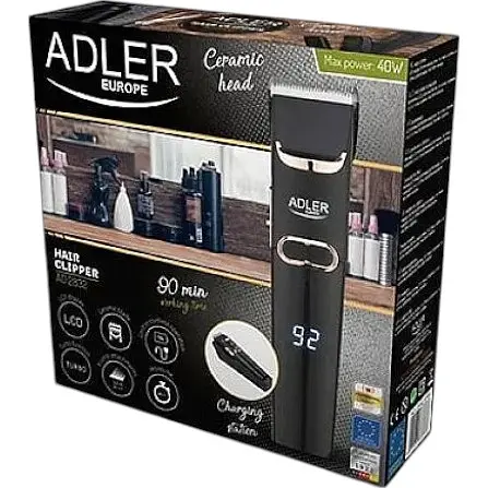 Машинка для стрижки аккумуляторная Adler AD 2832 + насадки - фото 8