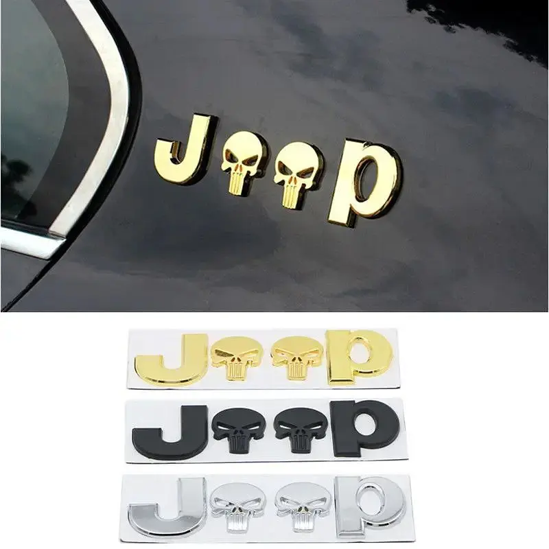 Емблема напис JEEP 135х45 мм Золото метал на скотчі (Завод) - фото 3