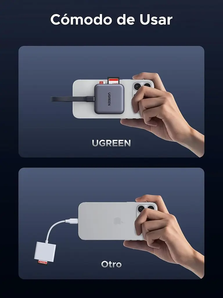 Магнітний USB-C кардрідер Ugreen SD/TF UHS-II 312MB/s PD 100W, алюміній - фото 3