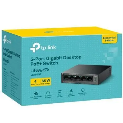 Коммутатор сетевой TP-Link (LS105GP) - фото 4