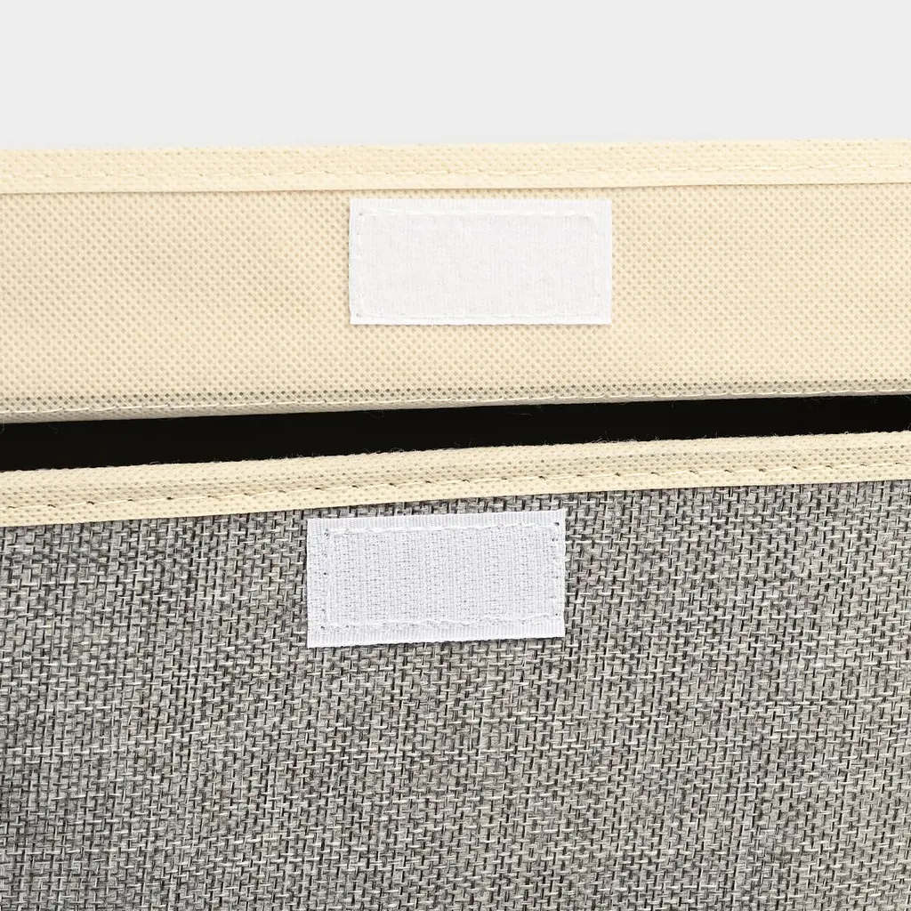 Ящик для зберігання МВМ My Home з кришкою текстильний 380x250x250 мм світло-сірий (TH-07 M LIGHT GRAY) - фото 6