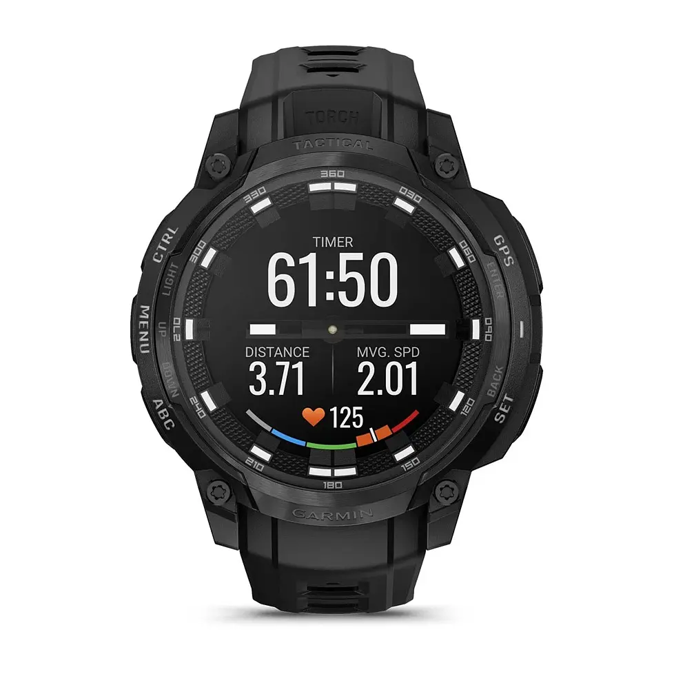 Смарт-годинник Garmin Instinct Crossover Amoled Tactical Black with Black Silicone (010-03398-42) - фото 9
