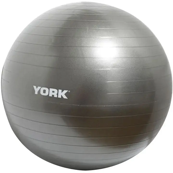 Фітбол York Fitness 75см сірий + насос - фото 2