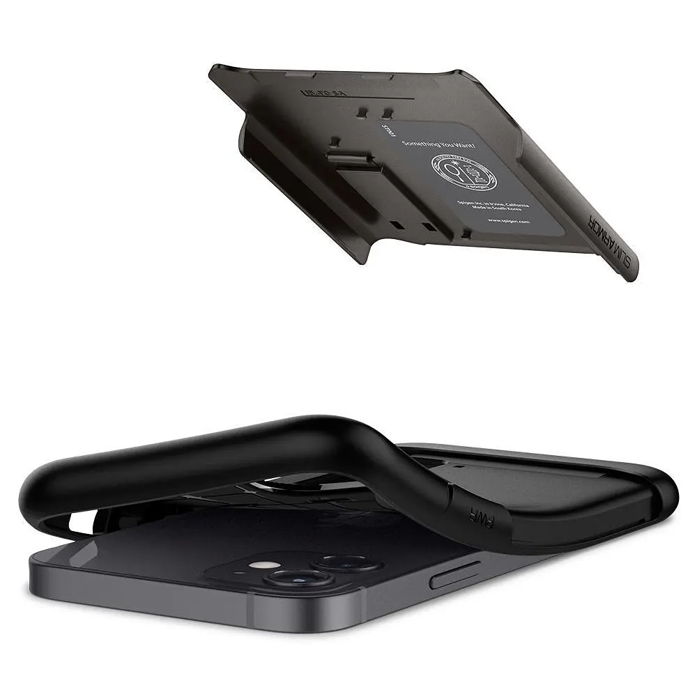 Чохол протиударний із підставкою Spigen Slim Armor ACS01546 для iPhone 12 Mini (5.4") Gunmetal - фото 10