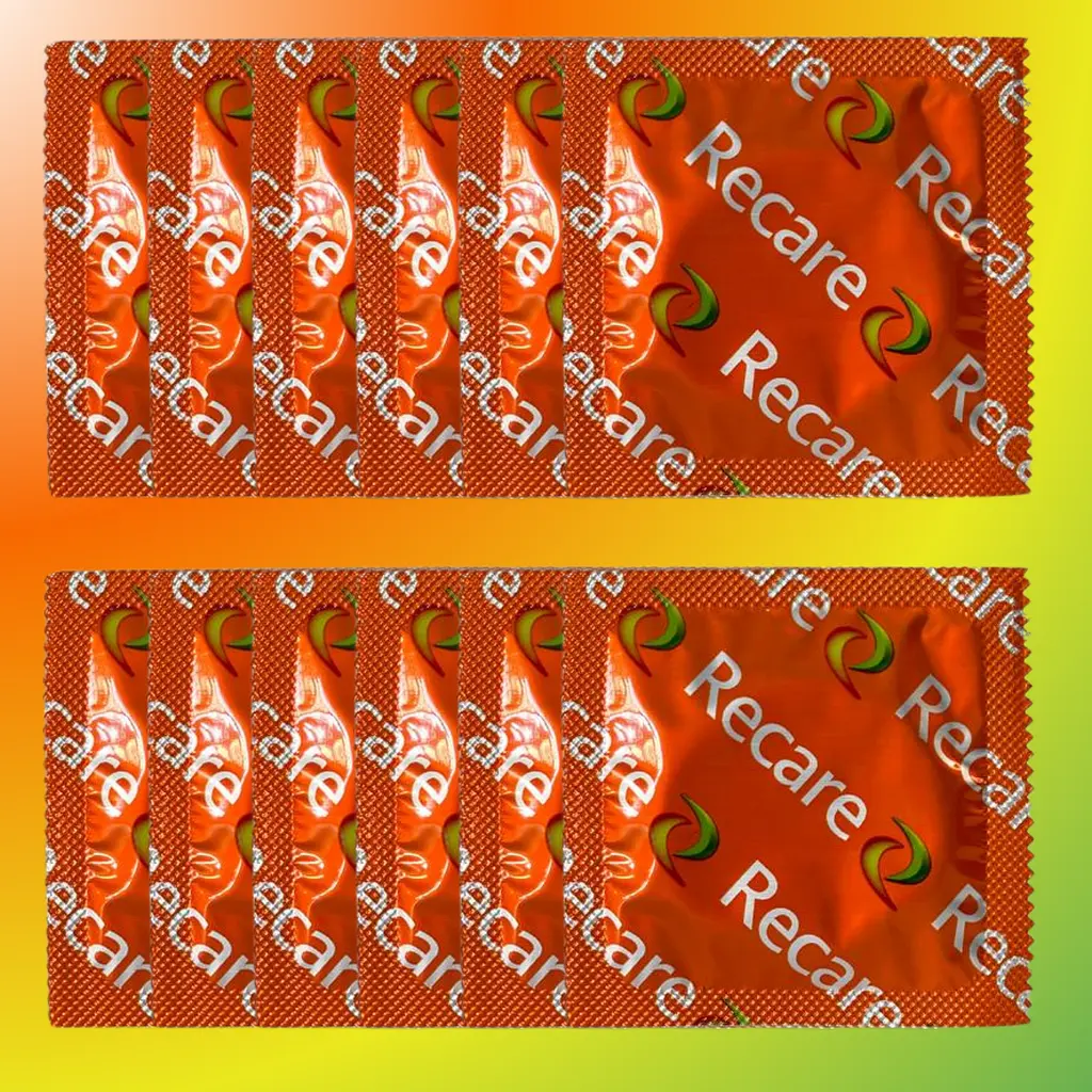 Презервативы Recare Color Fruit Flavour 12 шт. с ароматами: мята/зеленый, банан/желтый, клубника/красный (ROZ6501053503) - фото 3