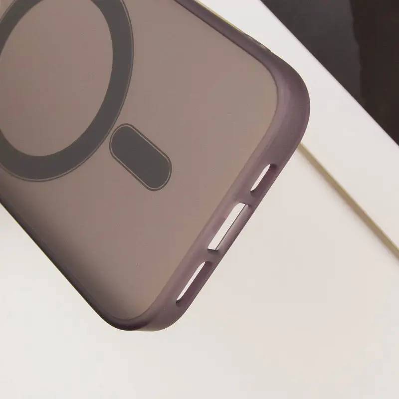 Чохол TPU+PC Lily with MagSafe для Apple iPhone 15 Pro (6.1) Dark Purple - фото 8