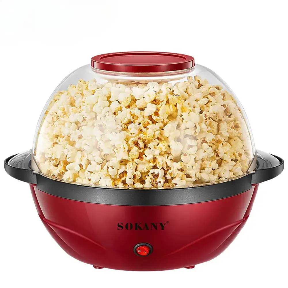 Апарат для попкорну Sokany SK-905 / Машина для попкорну 850 Вт / Попкорниця 3.6 л червона - фото 4