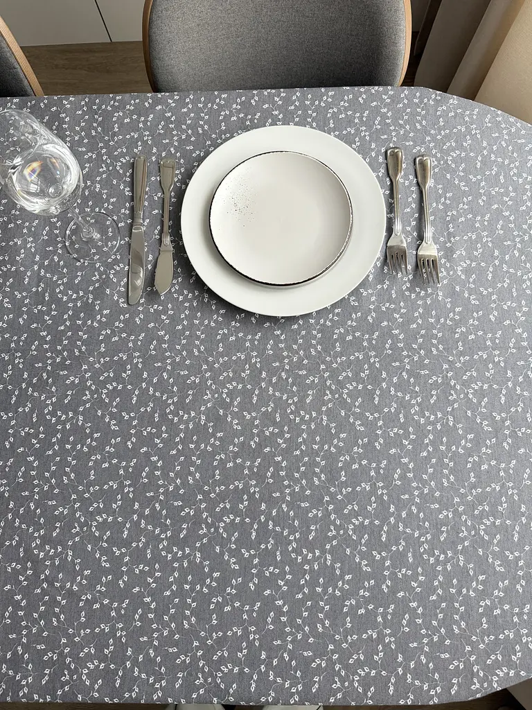 Скатертина столова Ecotton DUCK 150х170 см водовідштовхувальна сірий (V 11/ Grey) (25034) - фото 7