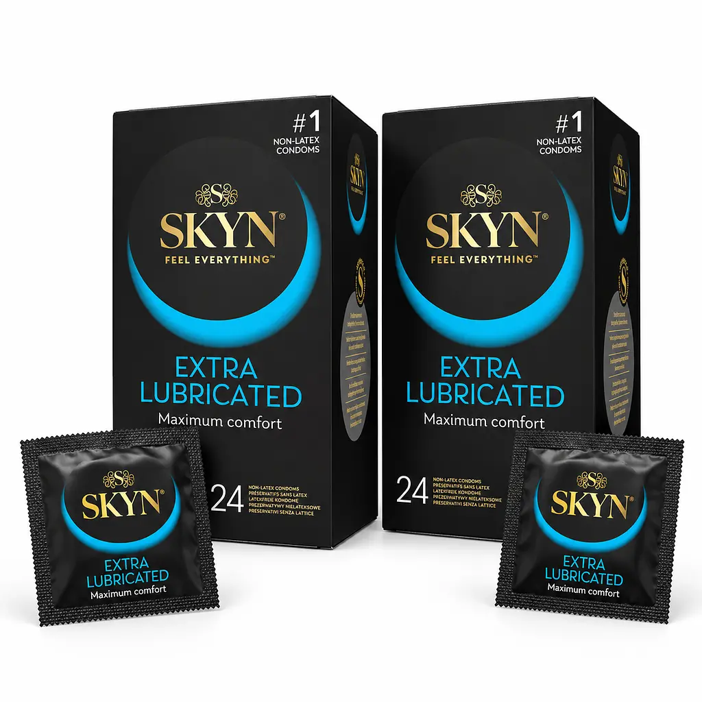 Презервативи Skyn Extra Lube безлатексні 50 шт — поліізопренові презервативи з додатковою змазкою