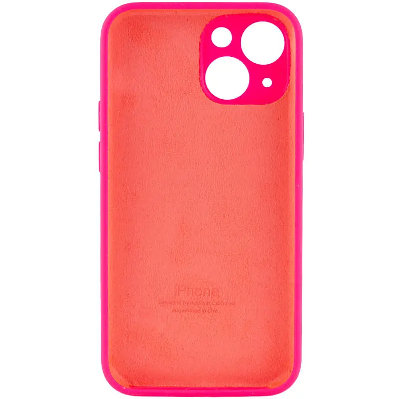 Чохол Silicone Case Full Camera Protective AA Apple iPhone 13 6.1" Розовий / Barbie pink - фото 2