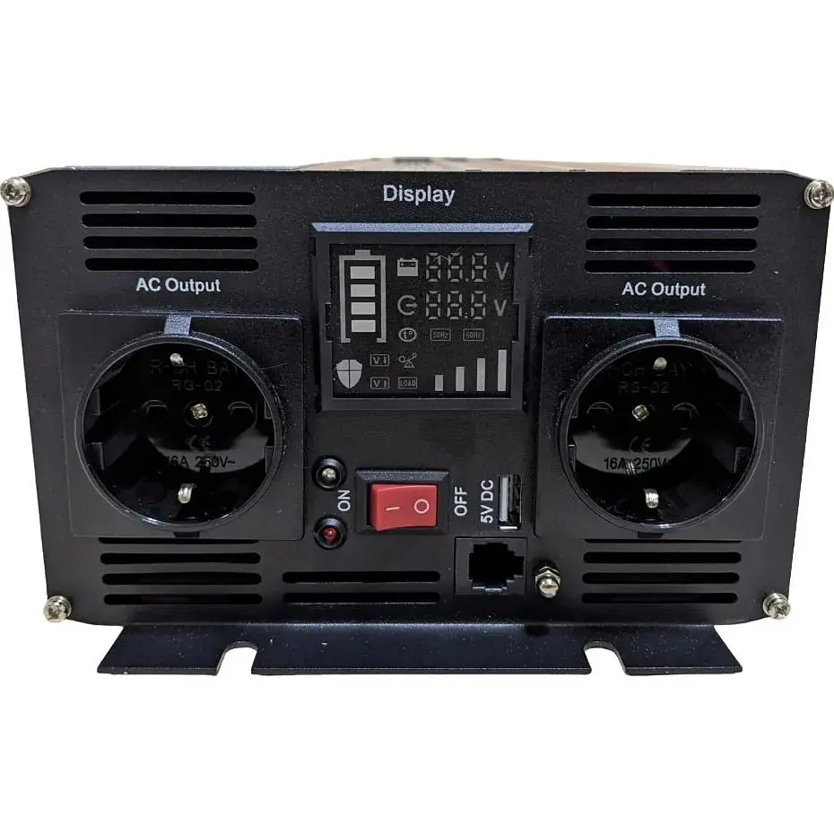 Автомобільний інвертор Pulsepad PSW-2500 12V 2500W Pure Sine Wave [111705] - фото 2