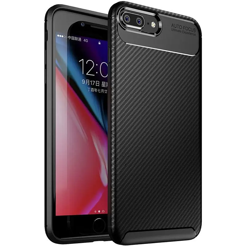 Чохол-накладка Toto TPU Carbon Fiber 1.5 mm Case Apple iPhone 7 Plus/8 Plus Black - фото 2